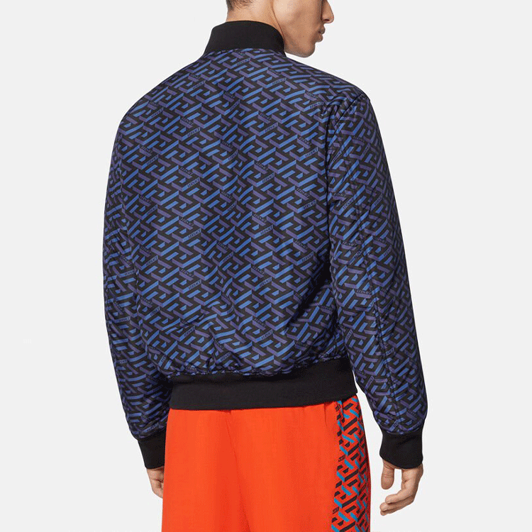 Purchase ヴェルサーチ ブルー ロゴプリント ジップアップジャケット A88323-1A01931-5U180