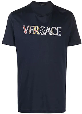 Kaos Pendek VERSACE Logo Bordir Biru 10024631-A01811-1U610 Buy Kaos Pendek VERSACE Logo Bordir Biru 10024631-A01811-1U610