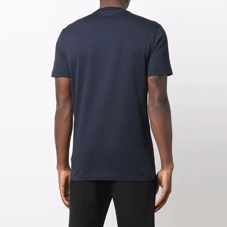 VERSACE Blue Logo Embroidered Short Sleeve T-Shirt 10024631-A01811-1U610 圖 5