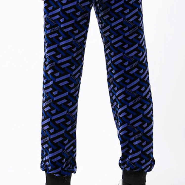 VERSACE Blue Pattern Print Mid-Rise Jogger Sweatpants 1002059-1A01609-2U340 圖 7