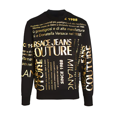 Versace Bright Letter Pullover Sweatshirt Multicolor B7GZA7TZ-30318-K42