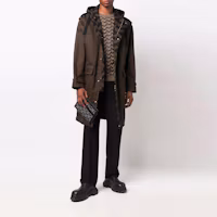 Lookbook VERSACE 棕色圖案寬鬆款長袖圓領毛衣 10024031-A015245-B090