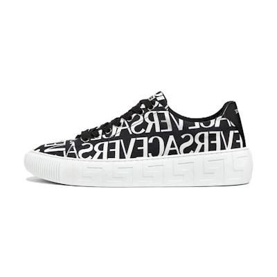 Versace Canvas Low-Top Lace-Up 'Black White'