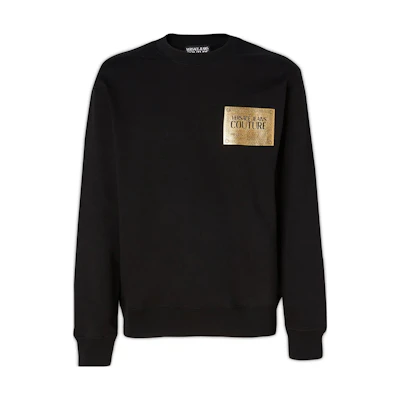 Versace Casual Badge Crewneck Long Sleeve Sweatshirt Black 73GAIG-06CF0-0GG89