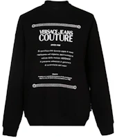 Versace Casual Mixed Fabric Sweatshirt Black B7GUA7F7-30216-899 Versace Casual Mixed Fabric Sweatshirt Black B7GUA7F7-30216-899
