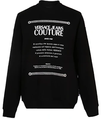 Versace Casual Mixed Fabric Sweatshirt Black B7GUA7F7-30216-899 Buy Versace Casual Mixed Fabric Sweatshirt Black B7GUA7F7-30216-899