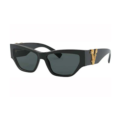Versace Cat-Eye Sunglasses Black (VE4383 GB1/87)