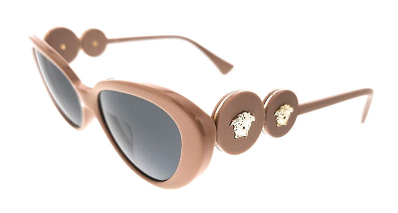 Versace Cat Eye Sunglasses Beige/Dark Grey (0VE4433U 538387)