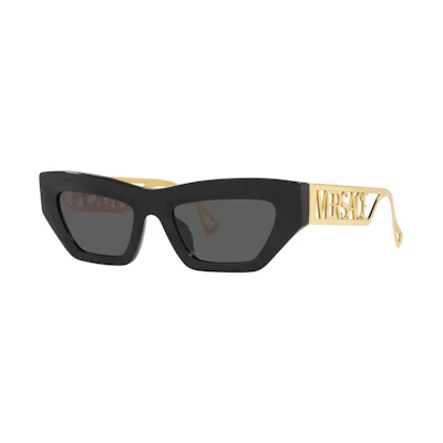 Versace Cat Eye Sunglasses Black/Grey (VE4432U)