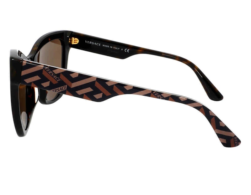 Order Cermin Mata Versace Bentuk Mata Kucing Coklat (VE4417U-535973)