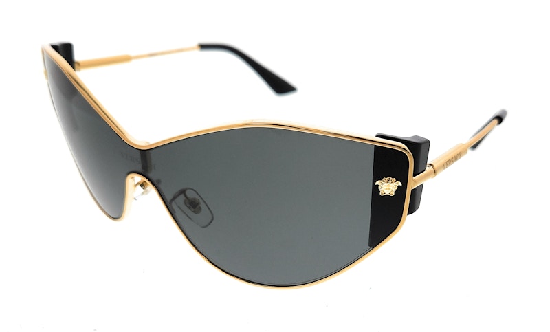 Versace Cat Eye Sunglasses Gold/Dark Grey (0VE2239 100287)