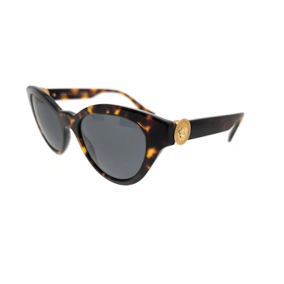 Versace Cat Eye Sunglasses Havana/Dark Grey (0VE4435 108/87)