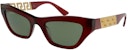 Versace Cateye Sunglasses Transparent Red/Green (0VE4419 388/2)