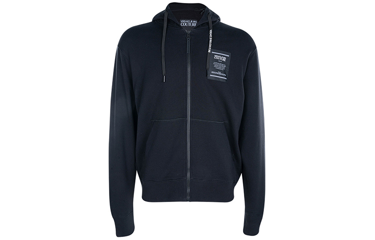 Versace Chain Patch Hoodie Black Menswear B7GZA7KO-30328-899