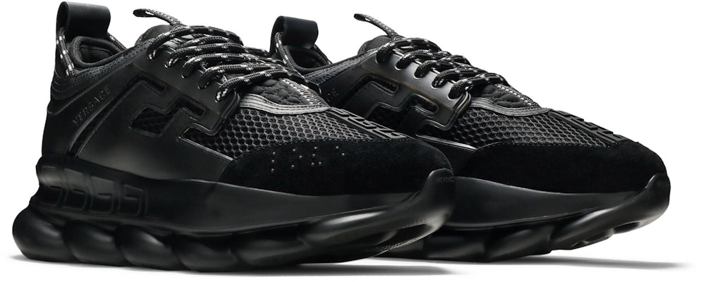 Versace Chain Reaction 'Triple Black' Sepatu Sneakers Pria/Wanita. DSU7071E-D7CTG-D41 Cheap Versace Chain Reaction 'Triple Black' Sepatu Sneakers Pria/Wanita. DSU7071E-D7CTG-D41