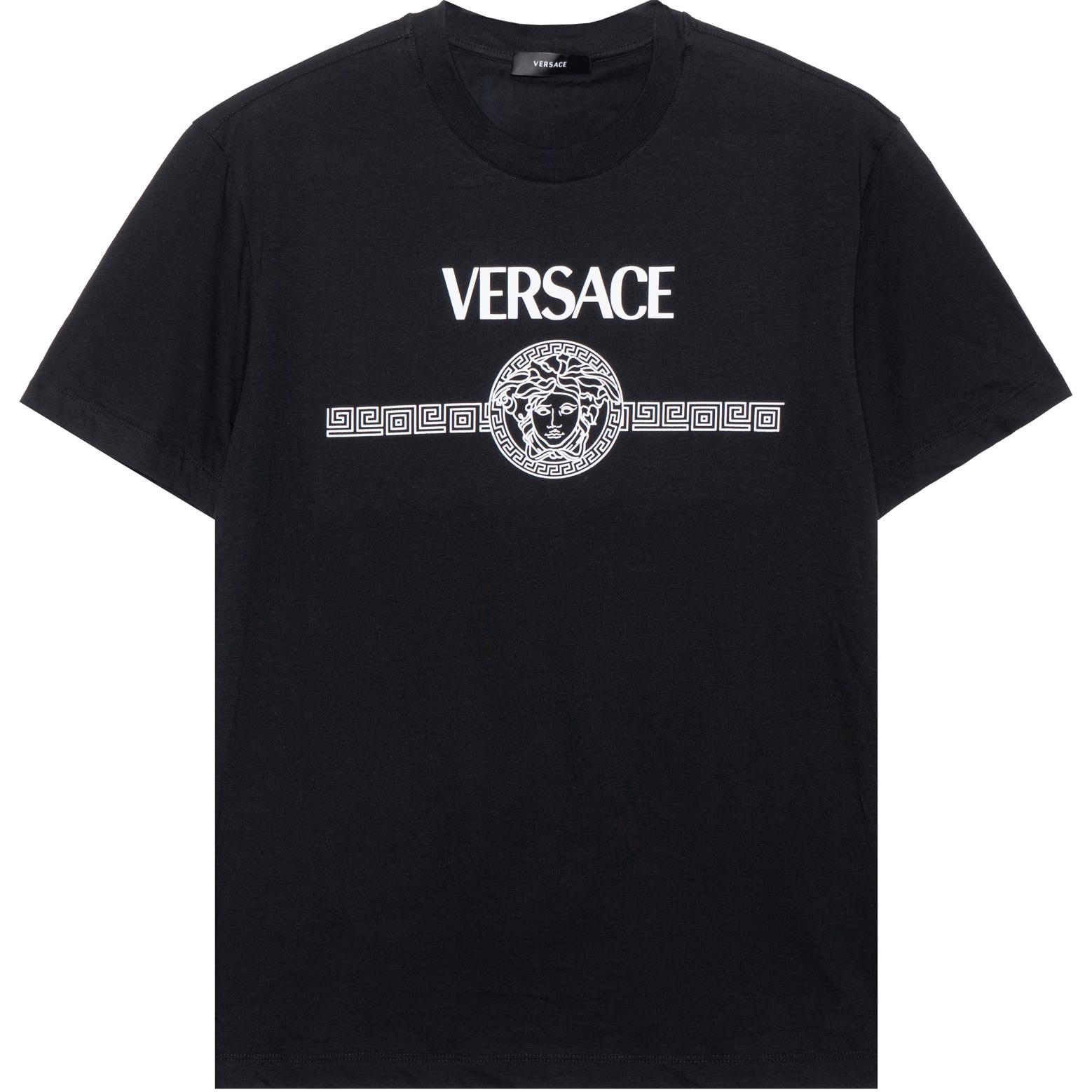 Order VERSACE 經典 Medusa 標誌黑色男款短袖T恤 A87573-A228806-A1008