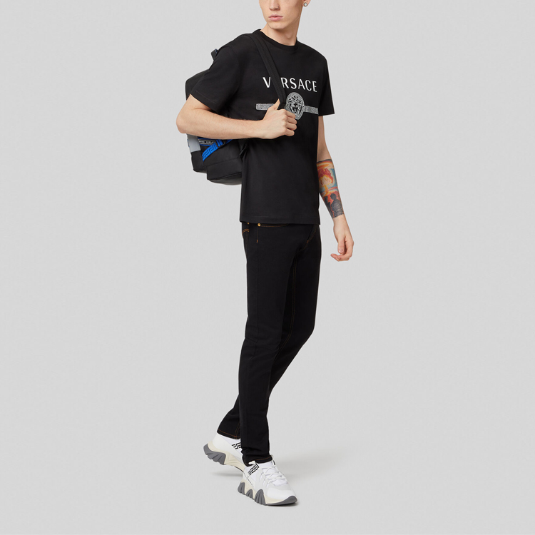 Purchase VERSACE 經典 Medusa 標誌黑色男款短袖T恤 A87573-A228806-A1008