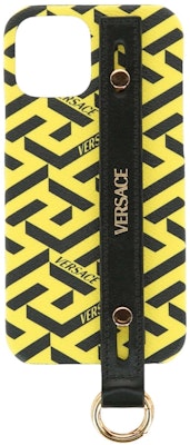 Versace Coated Canvas La Greca iPhone 12 Case Black/Yellow Buy Versace Coated Canvas La Greca iPhone 12 Case Black/Yellow