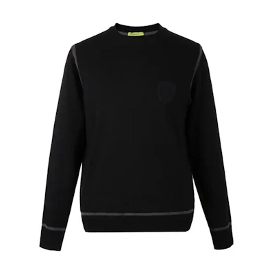 Versace Colorblock Crewneck Long Sleeve Sweatshirt Navy Blue B5GSA841-50208-L53
