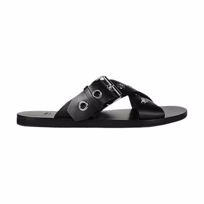 Versace Criss-Cross Sandal 'Black Palladium Buckle'