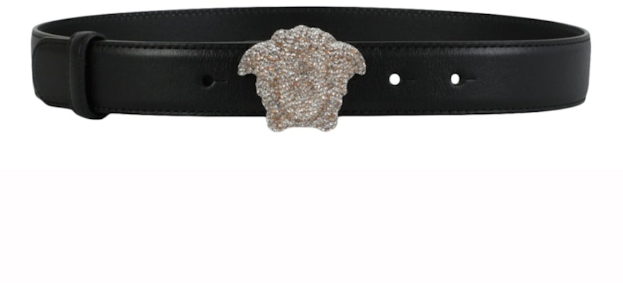 Versace Crystal Medusa Leather Belt Black Buy Versace Crystal Medusa Leather Belt Black