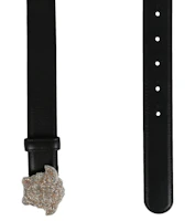 Order Versace Crystal Medusa Leather Belt Black