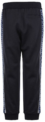 VERSACE Deep Blue Geometric Stripe Track Pants. 10014561-A01072-1U610 Lookbook VERSACE Deep Blue Geometric Stripe Track Pants. 10014561-A01072-1U610