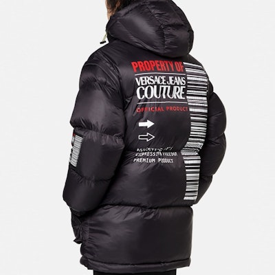 VERSACE 탈부착 소매 패치 코튼 재킷 - 블랙 E71GAU411-ECQS08-E899 Details for VERSACE 탈부착 소매 패치 코튼 재킷 - 블랙 E71GAU411-ECQS08-E899