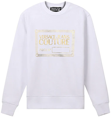 Versace Logo Timbul Fleece Crewneck Sweatshirt Putih 71GAIT15-CF00T-G03 Buy Versace Logo Timbul Fleece Crewneck Sweatshirt Putih 71GAIT15-CF00T-G03