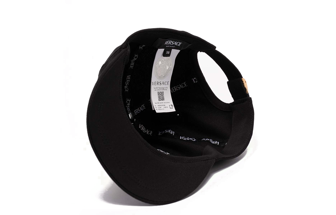 Shop Versace Gorra Béisbol Negra Unisex con Logo Bordado Estilo Pareja. 10126931A081032B150