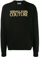 Versace Embroidered Logo Pullover Sweatshirt Men’s Black B7GUA714-36604-Y6A Versace Embroidered Logo Pullover Sweatshirt Men’s Black B7GUA714-36604-Y6A