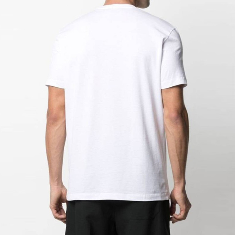 VERSACE Embroidered Logo Slim Fit Crew Neck T-Shirt White A89019-A228806-A1001 圖 5