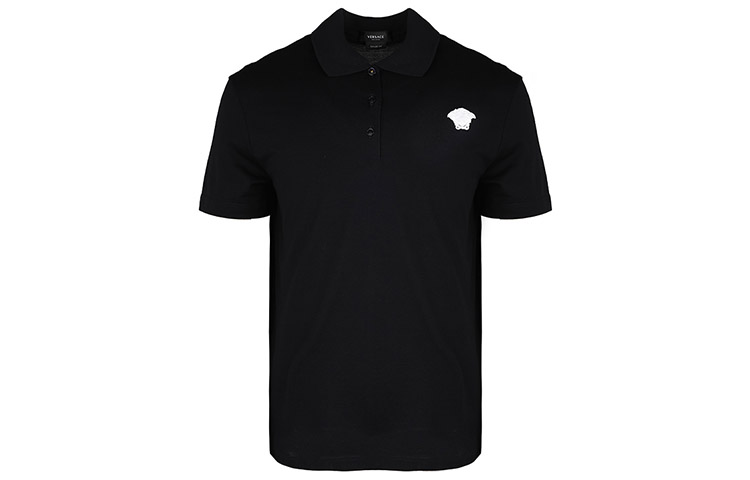 Order 范思哲刺绣美杜莎短袖海军蓝POLO衫 A87427-A237141-A2319