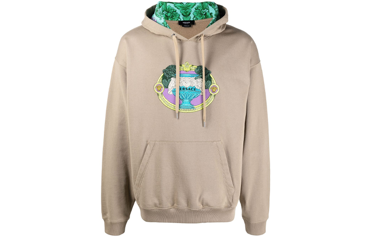 Versace Embroidered Pullover Hoodie Brown A88699-A231242-1K050