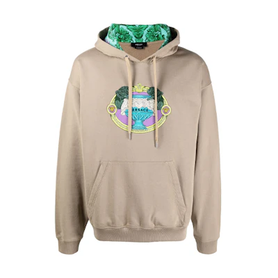 Versace Embroidered Pullover Hoodie Brown A88699-A231242-1K050