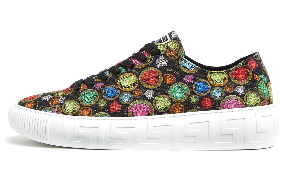 Versace Fashion Print Sneakers 'Black Red Yellow'