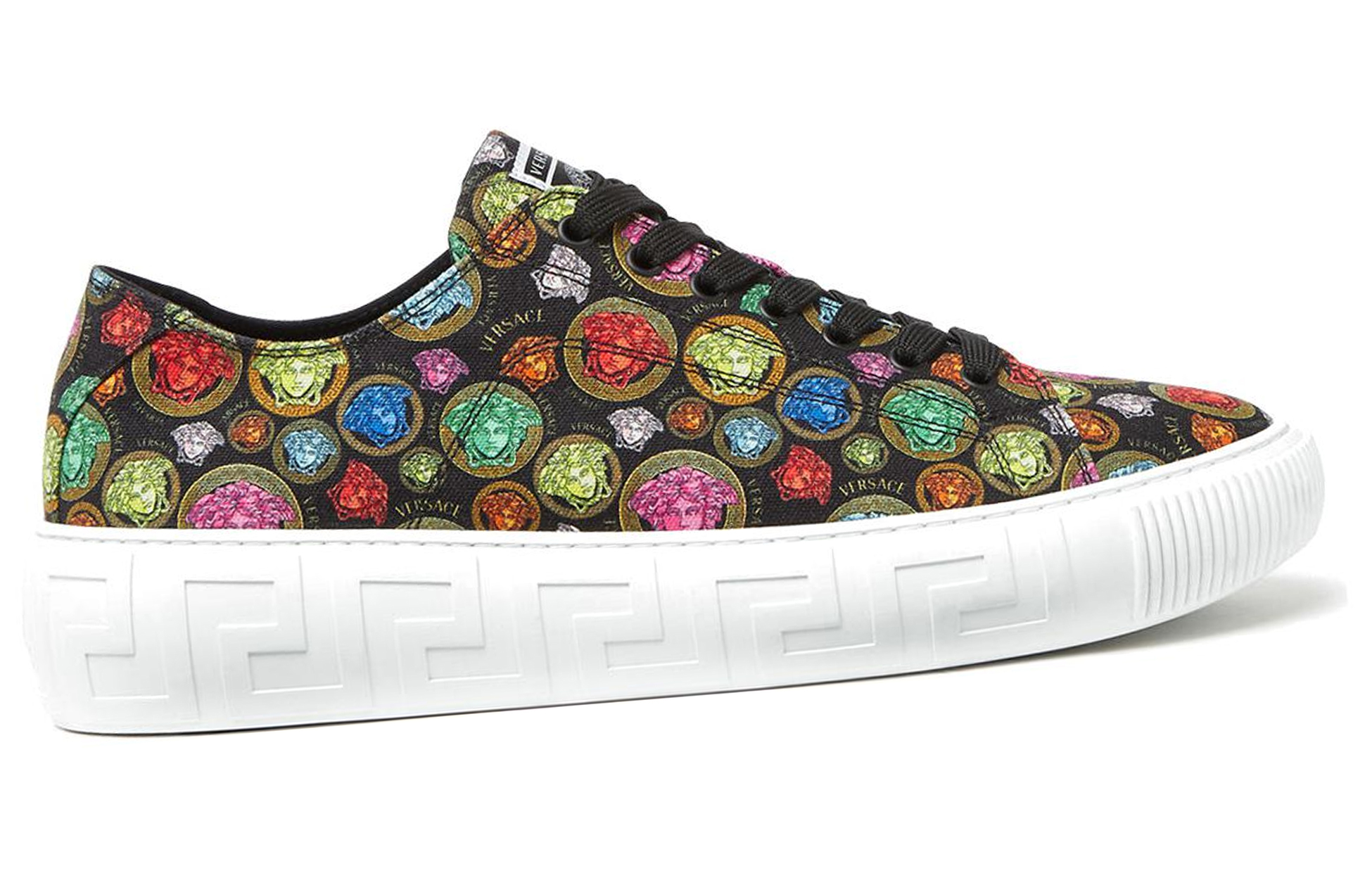 Versace Fashion Print Sneakers 'Black Red Yellow' 圖 3