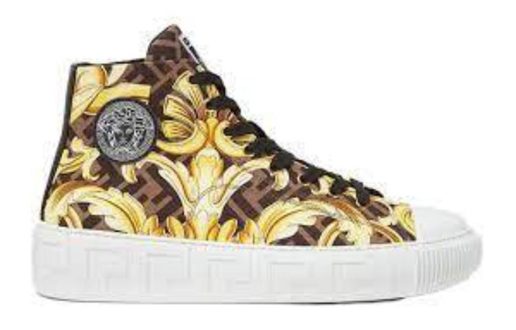 Versace Fendi Fendace Gold Baroque Greca High Top 圖 2