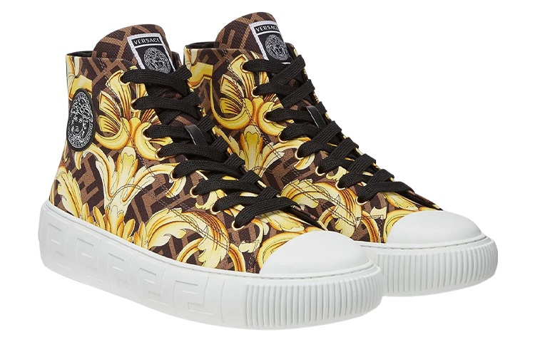 Versace Fendi Fendace Gold Baroque Greca High Top 圖 3