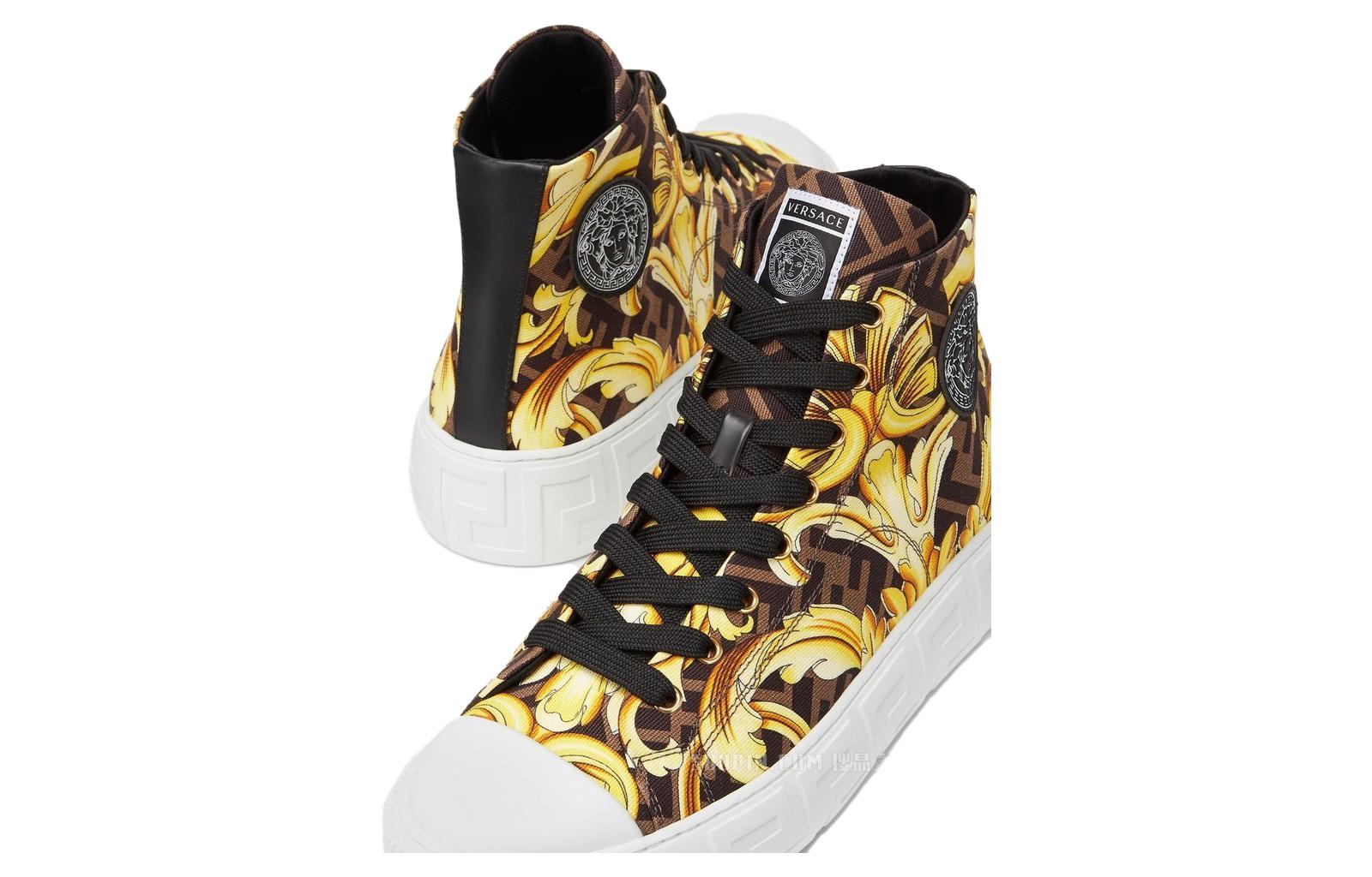 Versace Fendi Fendace Gold Baroque Greca High Top 圖 4