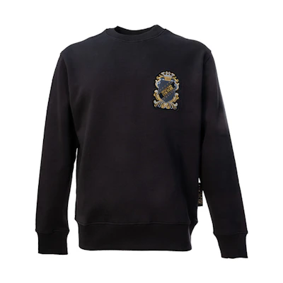 Versace Fleece Pullover Crewneck Sweatshirt Winter Black - B7GZB7TW-30216-899