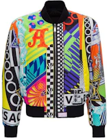 Versace Floral Aviator Jacket A87346-A235623-A7000 Versace Floral Aviator Jacket A87346-A235623-A7000