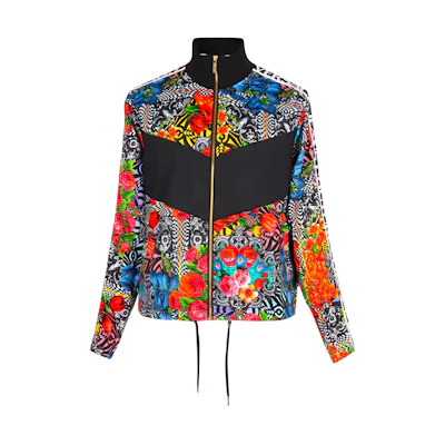 Versace Floral Print Stand Collar Jacket Multicolor B7GUA7FC-S0528-899