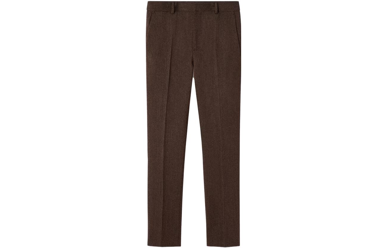 VERSACE Formal Straight-Leg Pants FW23  Brown Dress Trousers. 1010982-1A08899-2B730