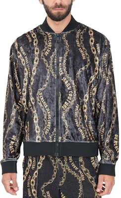 Versace Full-Print Zip-Up Baseball Collar Jacket - Dark Gray 77GAI300-JS367-G89 Buy Versace Full-Print Zip-Up Baseball Collar Jacket - Dark Gray 77GAI300-JS367-G89