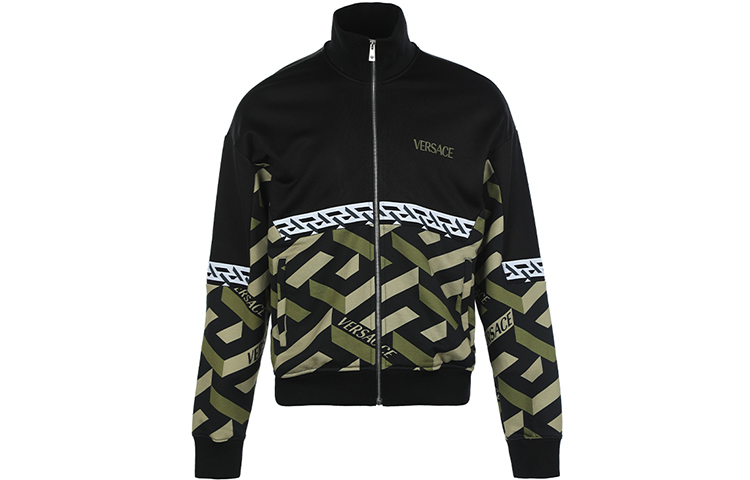 Versace Full-Zip Stand Collar Jacket Black 1002060-1A01463-5B160