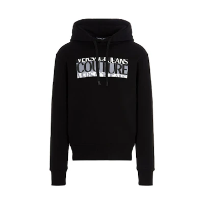 Versace FW21 Alphabet Print Pullover Hoodie Black 71GAIT03-CF00T-899