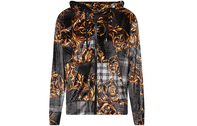 Versace FW21 Baroque Pattern Cardigan Sweatshirt Multicolor - 71GAI3Z6-JS022-G80