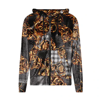 Versace FW21 Baroque Pattern Cardigan Sweatshirt Multicolor - 71GAI3Z6-JS022-G80