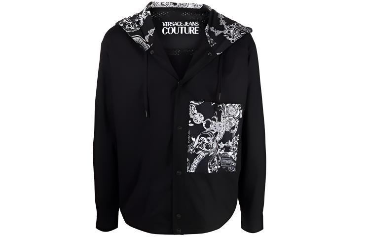 Versace FW21 Baroque Print Zip Jacket Black 71GAS403-N0003-899